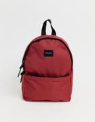 Asos Design Mini Backpack In Burgundy-red