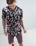 Roadies Of 66 Floral Print Revere Collar Shirt - Pink