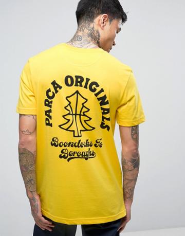 Parca T-shirt With Originals Back Print - Yellow