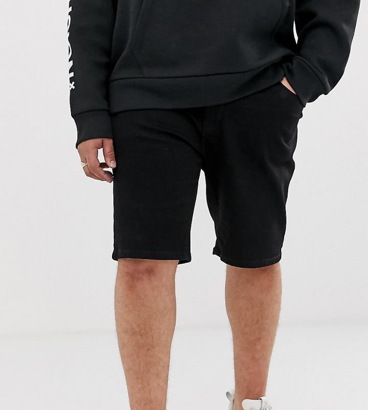 Collusion Plus Skinny Black Shorts
