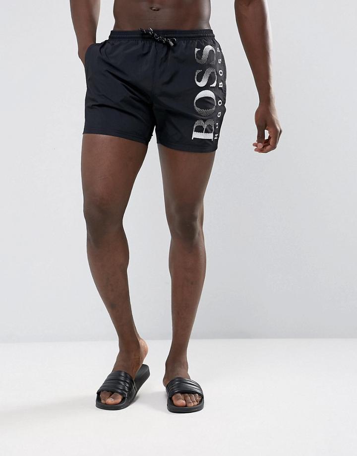 Boss By Hugo Boss Octopus Swim Shorts In Black - Black