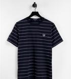 Fred Perry Striped T-shirt In Navy Exclusive At Asos