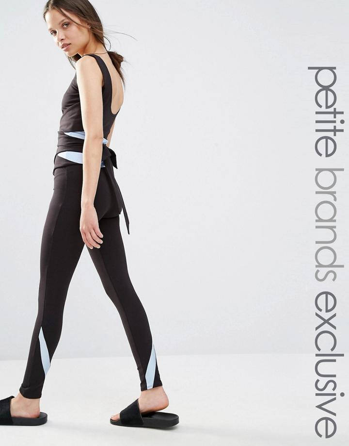 Quontum Petite Contrast Legging With Tie Waist