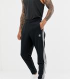 Adidas Originals Three Stripe Pants In Black - Black