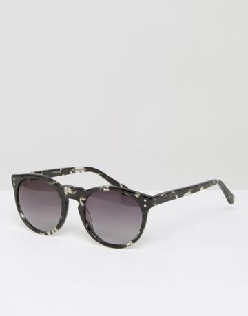 Pala Asha Classic Round Sunglasses - Black Tort