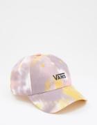 Vans Court Side Logo Cap In Yellow Tie Dye