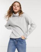 Jdy Sweatshirt With Cowl Neck In Gray-grey