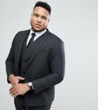 Asos Plus Slim Suit Jacket In Charcoal - Gray