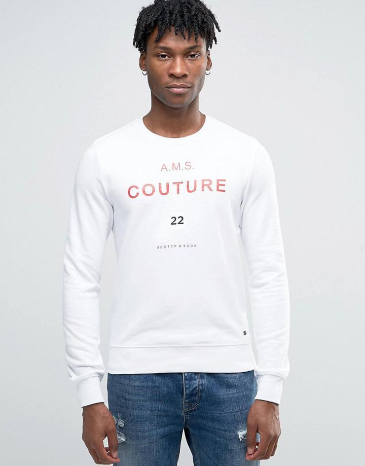 Scotch And Soda Signature Sweatshirt - White