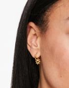 Whistles Beaded Sun Ray Mini Hoop Earring In Gold