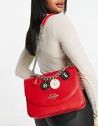 Love Moschino Chain Detail Shoulder Bag In Red