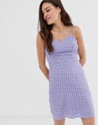 Daisy Street Cami Dress In Ditsy Floral - Purple