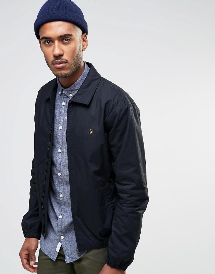 Farah Rawken Harrington Jacket - Navy
