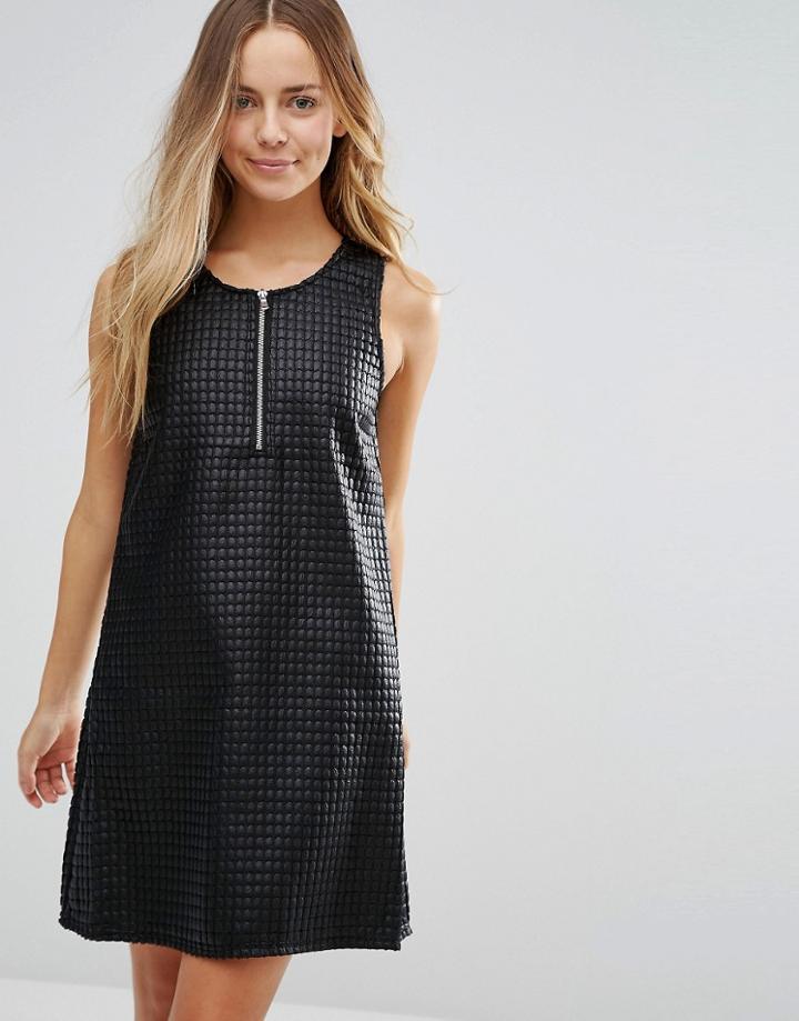 Vero Moda Lil Zip Front Dress - Black