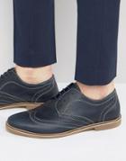 Red Tape Brogues In Navy - Blue
