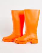 Asos Design Wellington Boot In Orange