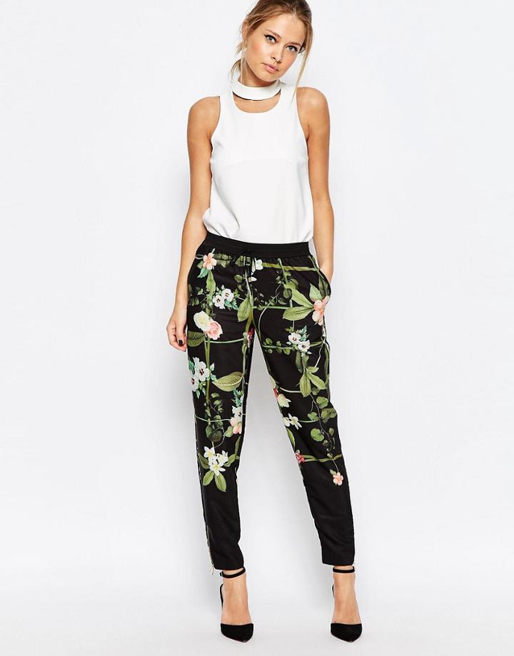 Ted Baker Secret Trellis Print Jogger - Black
