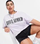 Reclaimed Vintage Inspired Plus Pocket T-shirt In Lilac With Logo-purple
