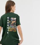 Reclaimed Vintage Inspired T-shirt With Art Print-green