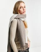 & Other Stories Wool Color Block Scarf In Beige-neutral
