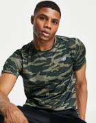 New Balance Accelerate T-shirt In Camo Print-green