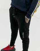 Asos Design Skinny Sweatpants With Ma1 Pocket In Black