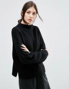 Asos Ultimate Chunky Sweater With High Neck - Black