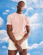 Asos Design Relaxed T-shirt In Pink Ribbed Velour