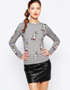 Love Moschino Devil Knitted Sweater - Gray