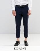 Only & Sons Skinny Cropped Pants With Stretch - Navy