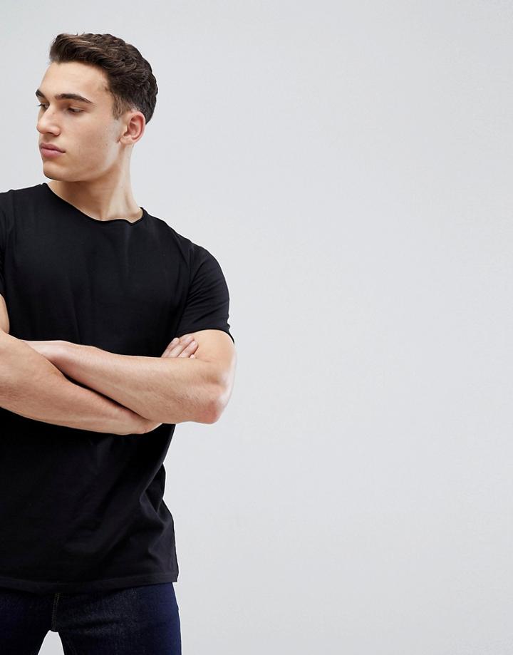 Stradivarius Crew Neck T-shirt In Black - Black