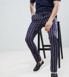 Heart & Dagger Super Skinny Pants With Side Tape - Navy