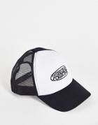 Asos Weekend Collective Trucker Cap In Black And White-multi