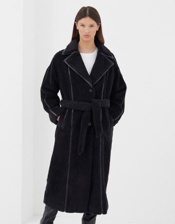 4th & Reckless Belted Coat In Black