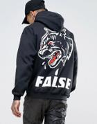 Hnr Ldn False Back Print Hoodie - Black