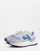 New Balance 57/40 Suede Sneakers In Pale Blue-blues