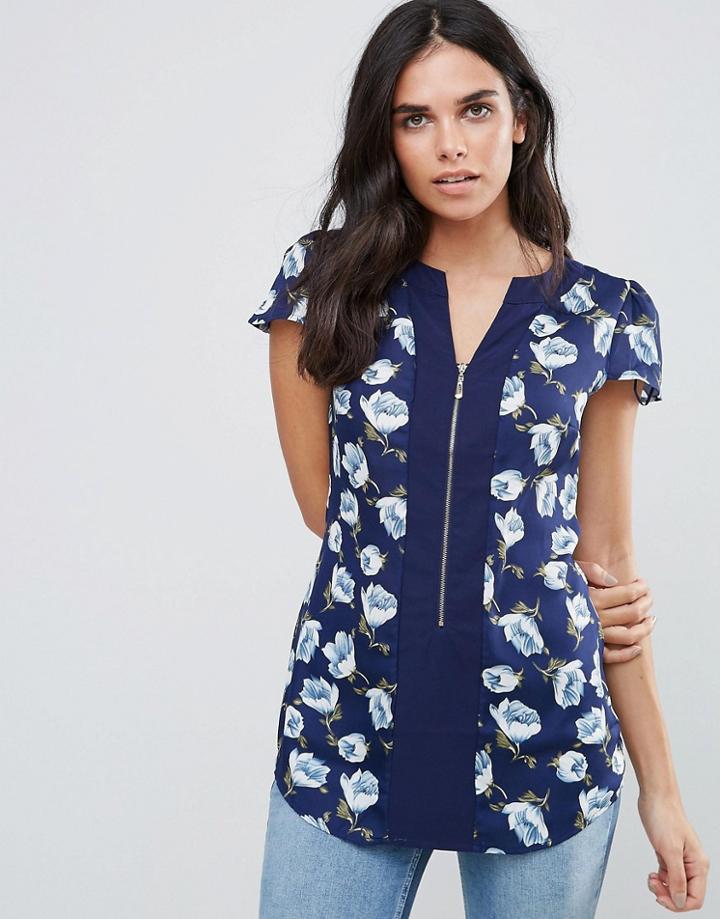 Pussycat London Floral Blouse - Blue