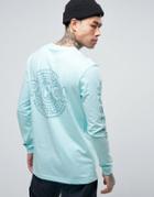 Parca Long Sleeve T-shirt With Back Print - Blue
