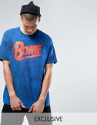 Reclaimed Vintage Inspired Oversized T-shirt With Bowie Print - Blue