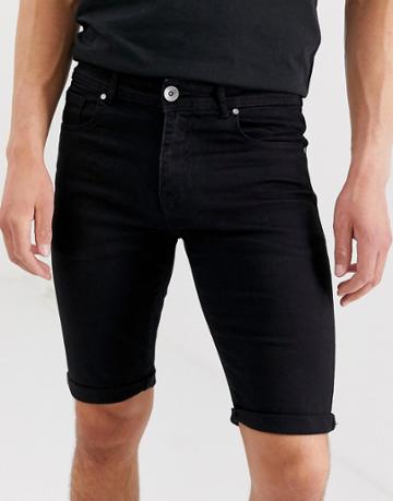 Apt Denim Shorts In Black