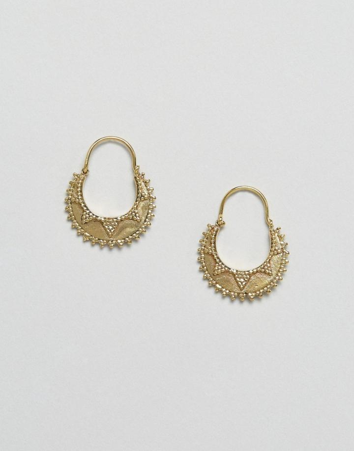 Rock N Rose Natalia Brass Hoop Earrings - Gold