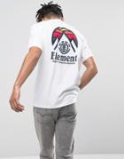 Element Tri Tip Back Logo T-shirt In White - White