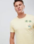 Burton Menswear T-shirt With Pocket In Yellow - Yellow