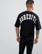 Religion T-shirt With Dropped Shoulder And Shoreditch Print - Black