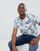Burton Menswear Floral Print T-shirt In Ecru - Cream