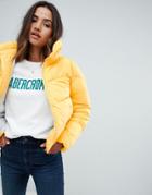 Abercrombie & Fitch Oversized Quilted Jacket - Yellow