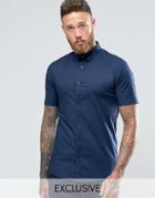Only & Sons Skinny Smart Short Sleeve Shirt - Navy