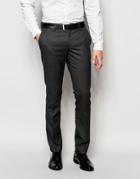 Selected Homme Skinny Pinstripe Wedding Suit Trousers With Stretch - Gray