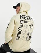 The North Face Galham Graphic Hoodie In Beige-neutral