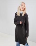 B.young Knitted Hoodie Dress - Gray
